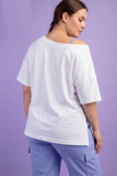 Essential Reversible Cotton Tee in Brown