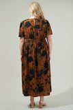 Cognac Floral Midi/Maxi with Slit