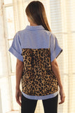 Stripe & Animal Print Twofer Top