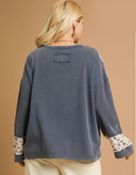 French Terry Patchwork Sweater