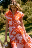 Pink & Orange Floral Midi/Maxi