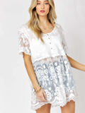 Half Lined Crochet Lace Top