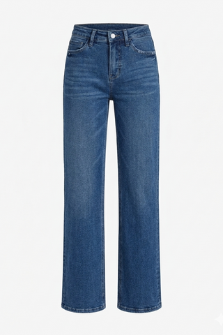 Medium Wash Straight Full Length Denim