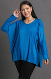 Ocean Blue Long Sleeve Top