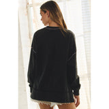 Crochet Lace Love Top in Ash Black