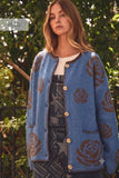 Blue Floral Cozy Cardi