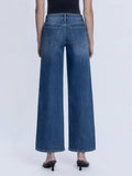 Pintuck Wide Leg Denim