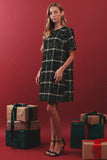 Shimmery Tweed Dress in Black
