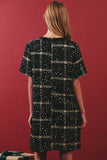 Shimmery Tweed Dress in Ivory