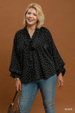 Matte Satin Polka Dot Top