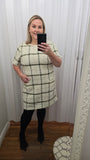 Shimmery Tweed Dress in Ivory