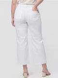 White Wide Leg Crop Denim