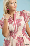 Pink Floral Cotton Midi/Maxi Dress