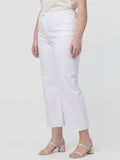 White Wide Leg Crop Denim