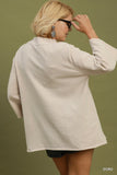 Soft Mock Neck Textured Tunic in Neutral