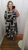 Floral Geo Print Midi