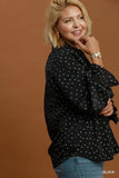 Matte Satin Polka Dot Top