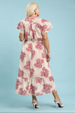 Pink Floral Cotton Midi/Maxi Dress