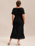 Black Sequin Mermaid Formal Dress