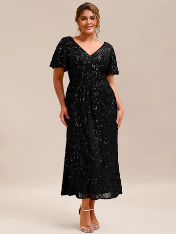 Black Sequin Mermaid Formal Dress