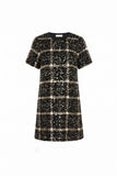 Shimmery Tweed Dress in Black