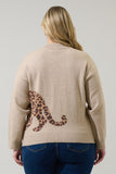 Leopard Sweater in Oat