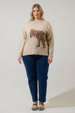 Leopard Sweater in Oat