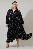 Polka Dot Pleat Midi/Maxi Dress