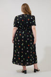 Black Floral Midi/Maxi with Slit