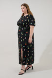 Black Floral Midi/Maxi with Slit