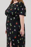 Black Floral Midi/Maxi with Slit