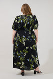 Garden Floral Black Maxi Dress