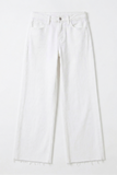 White Wide Leg Crop Denim