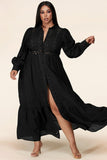 Button Up Maxi Dress in Black