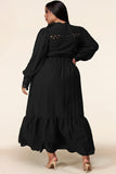 Button Up Maxi Dress in Black