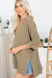 Knit Cardigan in Olive