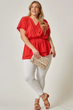 V Neck Flare Top in Ivory
