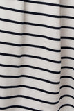 Stripe Dress with Waist Tie in Navy/Ivory