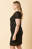 Sequin T-Shirt Dress in Black  CLEARANCE