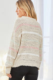 Stripe Cozy Sweater in Oat - CLEARANCE