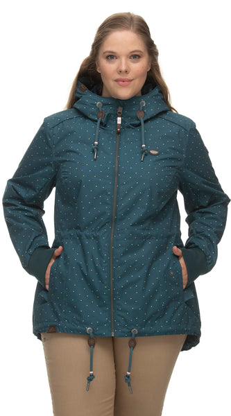Ragwear Danka Dots Rain Coat in Green