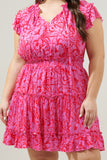 Pink on Pink Floral Tiered Dress