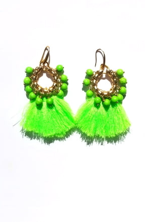 Very Valero Tassel Earrings - Green