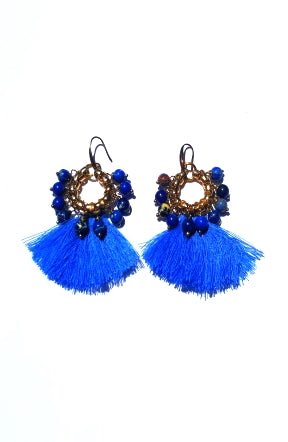 Very Valero Tassel Earrings - Blue