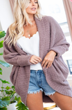 Teddy Bear Cocoon Cardi in Mocha
