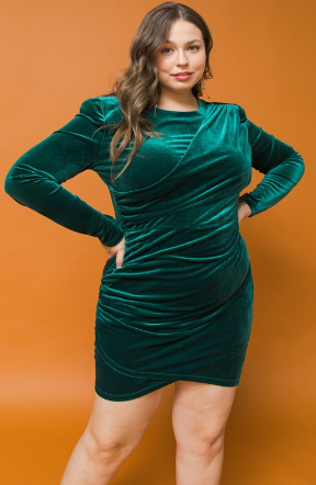 Green Velvet Dress *CLEARANCE*