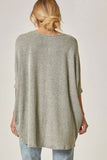Light Knit Half Sleeve Top in Olive