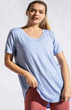 Essential V Neck Tee in Periwinkle Blue