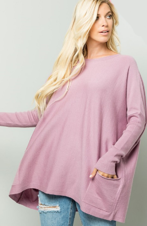 Soft Two Pocket Tunic in Lavender